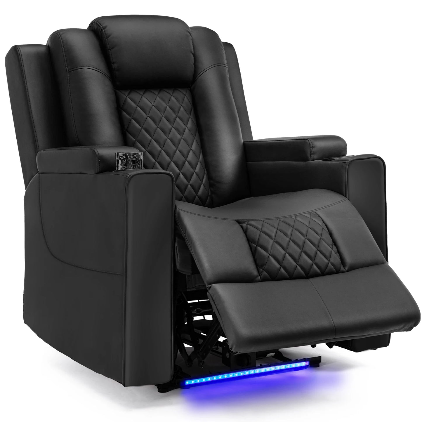 COMHOMA Recliner Armchair ā Massage & LED Relax Chair with Reclining Function for Living Room or Bedroom