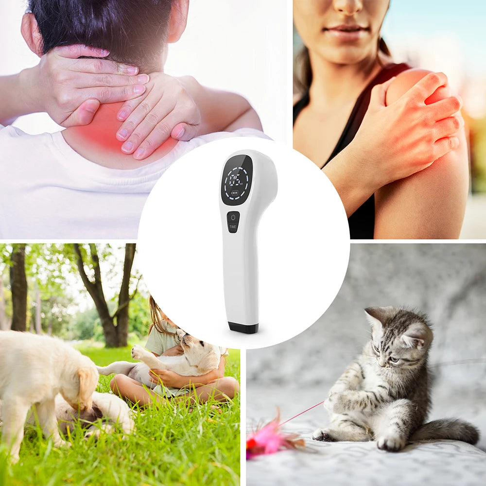 KTS-Lasertherapiegerät zur Linderung von Körperschmerzen – Duales 808-nm-LLLT-Physiotherapiegerät zur Behandlung von Knie-, Arthritis-, Schulter- und Haustierschmerzen