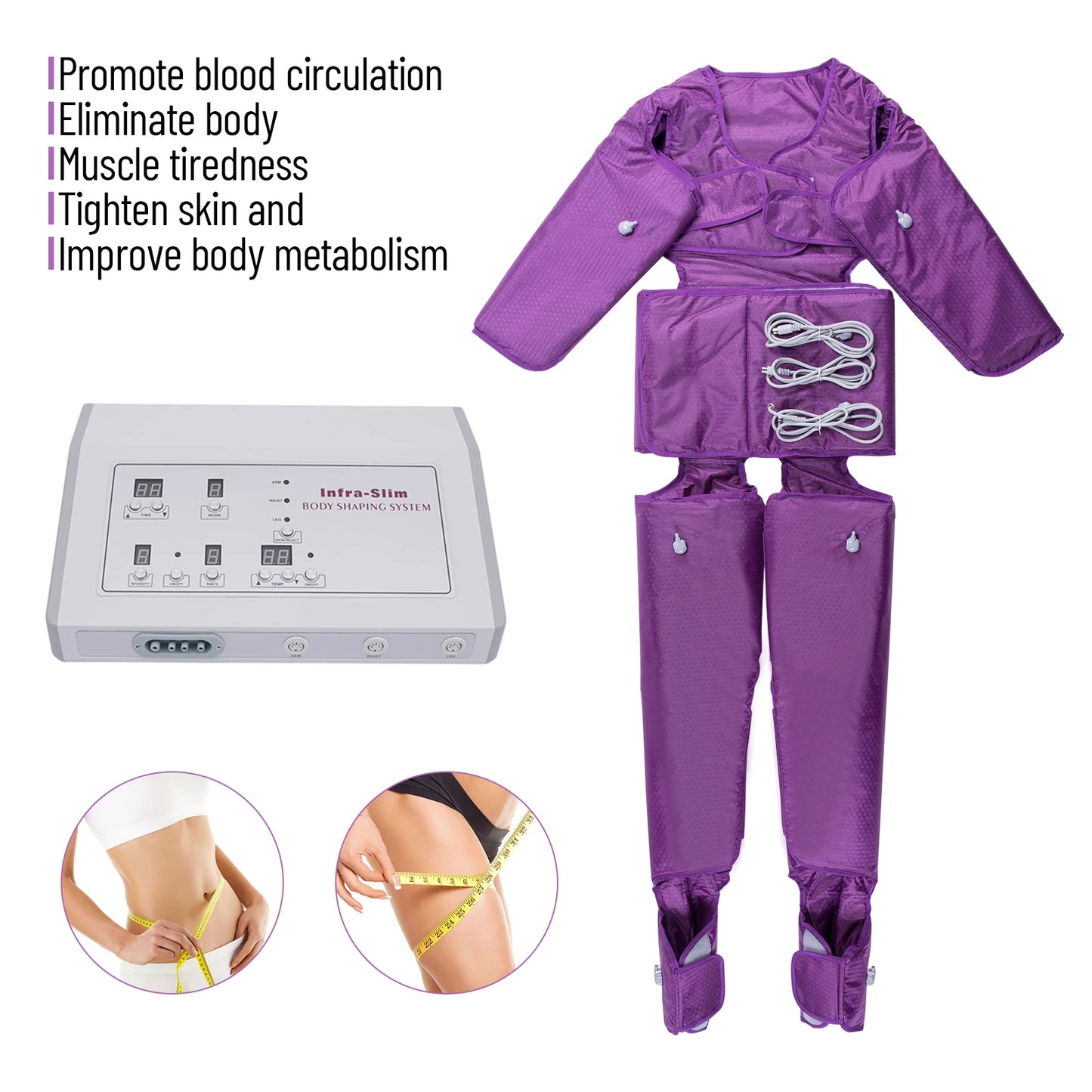 220V Lymphatic Drainage Massager – Pressure Therapy Device for Cellulite Reduction & Weight Loss
