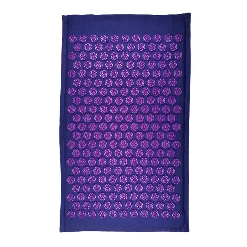 Akupressur-Massagematte 74×44cm – Yogamatte aus natürlichem Leinen und Kokosfasern mit Lotus-Spikes und Tragetasche