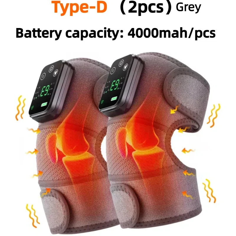Elektrisch beheiztes Kniepolster mit Vibrationsmassage – 3-in-1-Gelenkstütze zur Linderung von Knie-, Ellenbogen- und Schulterschmerzen