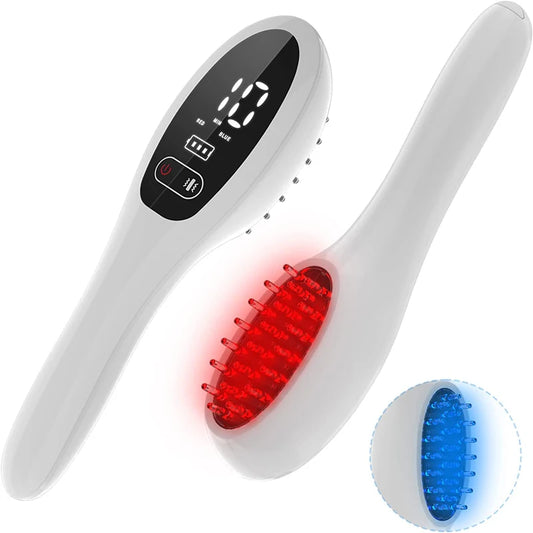 Elektrischer Laser-Haarwuchskamm – Anti-Haarausfall-Therapie mit 650 nm Rotlicht, LED und Vibrationsmassage