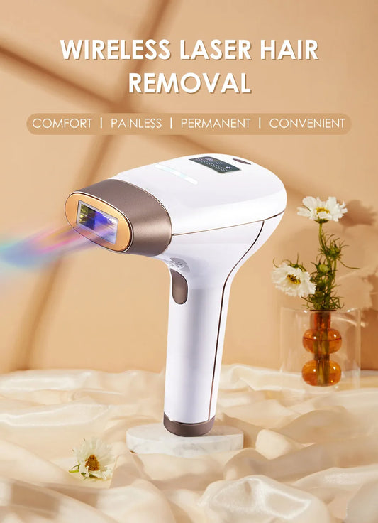 🚫 Schmerz, ✨ Glätte: Vancostar 4-in-1 kabelloses IPL-Haarentfernungsgerät Dauerhafte Haarentfernung mit Kühlung und austauschbarer Lampe – Sicher für Bikinizone, Körper und Gesicht