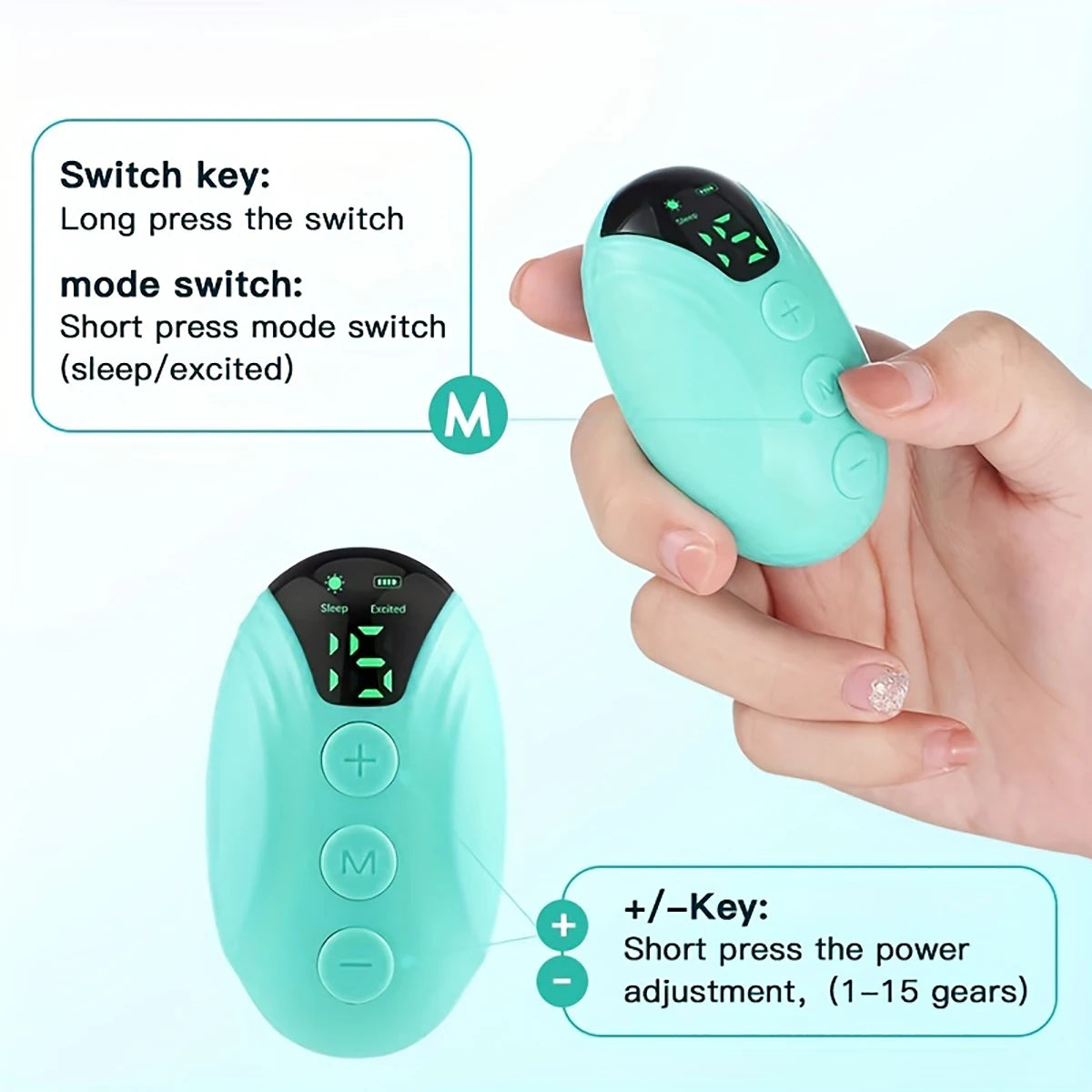 Intelligentes Schlafinstrument, Linderung von Angstzuständen, Neuro-Schlafnerven, Beruhigungsgerät für Schlaflosigkeit, gesunde Pulsstimulation, Hand-Schlafgerät